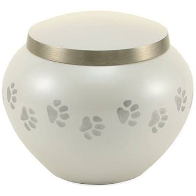 Paw Print Pearl Large Pet Urn