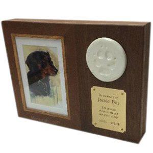 Paw Print Photo Medium Walnut Pet Urn