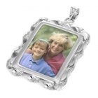 Peaceful Silver Photo Pendant