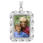 Peaceful White Gold Photo Pendant