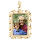 Peaceful Yellow Gold Photo Pendant