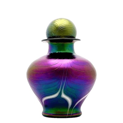 Peacock Glass Cremation Urn