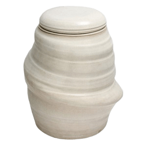 Pearl White Ceramic Urn
