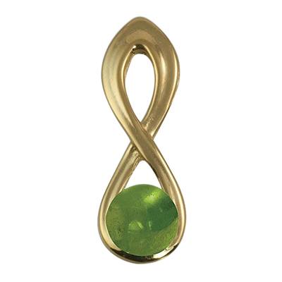 Peridot Eternity Cremation Ash Pendant