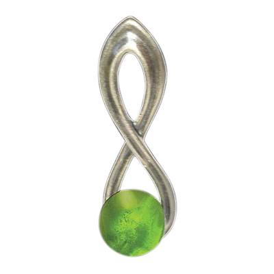 Peridot Eternity Cremation Ash Pendant