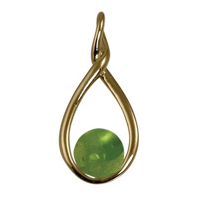 Peridot Infinity Cremation Ash Pendant