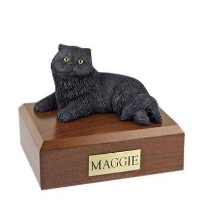 Persian Black Large Cat Cremation Urn