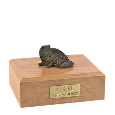 Persian Black Laying Medium Cat Cremation Urn