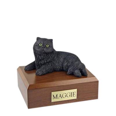 Persian Black Small Cat Cremation Urn