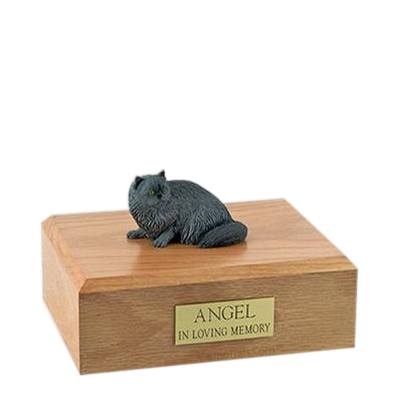 Persian Grey Laying Medium Cat Cremation Urn