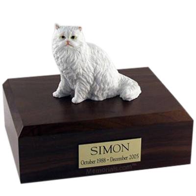 Persian White Paw X Large Cat Cremation Urn