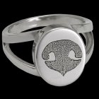 Pet Nose Sterling Cremation Print Ring