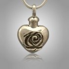 Pet Rose Heart Cremation Pendant