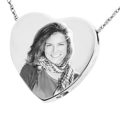 Photo Heart Cremation Pendant III