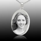 Photo Oval Cremation Pendant II