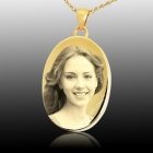 Photo Oval Cremation Pendant IV