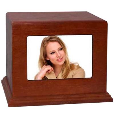 Photo Wood Cremation Urn