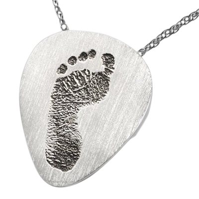 Pick 14k White Gold Cremation Print Keepsake