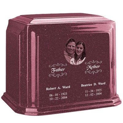 Picture Raspberry Marble Urn For Two