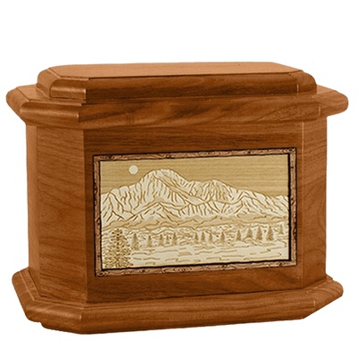 Pikes Peak Mahogany Octagon Cremation Urn