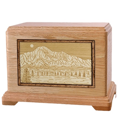 Pikes Peak Oak Hampton Cremation Urn