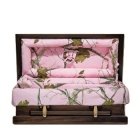 Pink Camo Wood Small Child Casket
