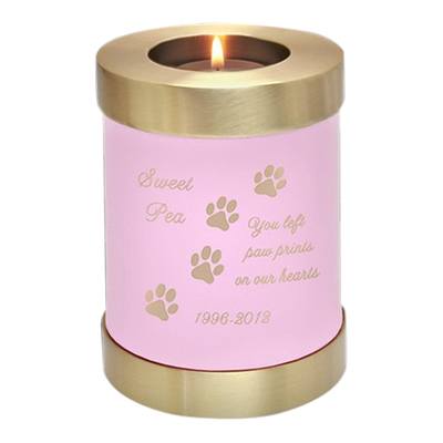 Pink Candle Pet Cremation Urn