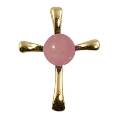 Pink Cross Cremation Ash Pendant