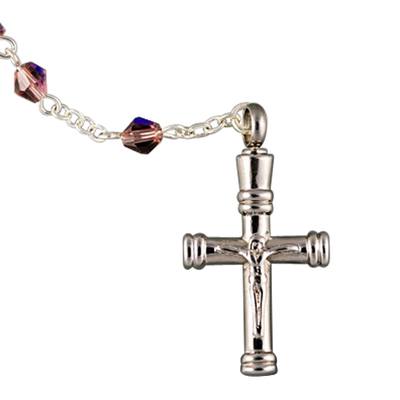 Pink Crystal Cremation Rosary