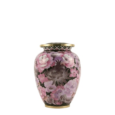 Pink Flowers Elite Keepsake Cloisonne Urn