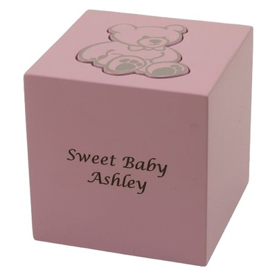 Pink Teddy Bear Child Urn