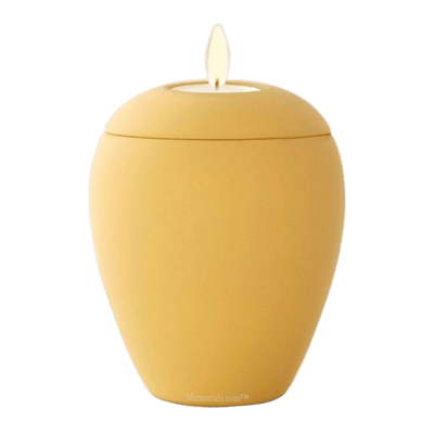 Pirr Yellow Tea Light Keepsake Urn