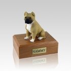 Pit Bull Tan & White Small Dog Urn