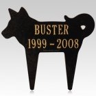 Playful Dog Pet Memorial Plaque