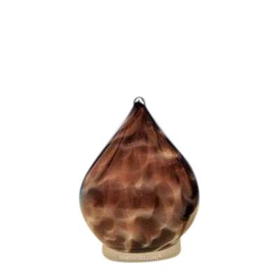 Plum Tear Small Glass Pet Urn