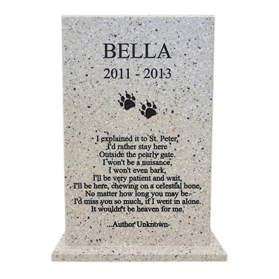 Poem Stone Pet Urn