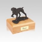 Pointer Bronze Small Dog Urn