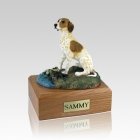 Pointer Brown & White Large Dog Urn