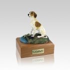 Pointer Brown & White Small Dog Urn