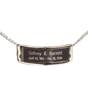 Polished Silver Urn Plaque