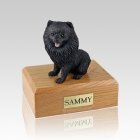 Pomeranian Black Sitting Medium Dog Urn