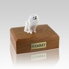 Pomeranian White Medium Dog Urn