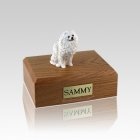 Pomeranian White Small Dog Urn