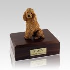 Poodle Apricot Sitting Medium Dog Urn