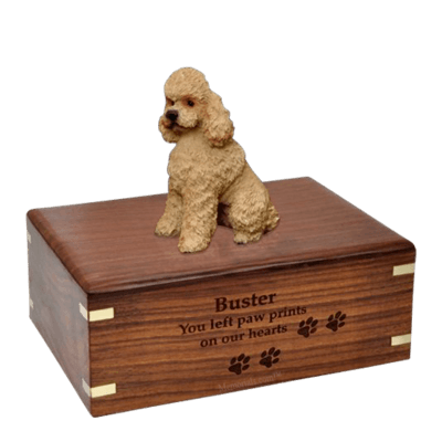 Poodle Apricot Sport Cut Large Doggy Urns