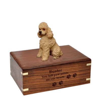 Poodle Apricot Sport Cut Medium Doggy Urns