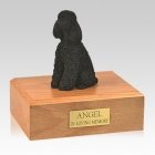 Poodle Black Resting Large Dog Urn