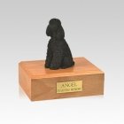 Poodle Black Resting Small Dog Urn