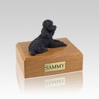 Poodle Black Small Dog Urn