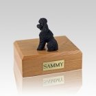 Poodle Black Sport Cut Medium Dog Urn